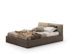 MONOLITH 2.0 - Upholstered leather storage bed _ Ditre Italia